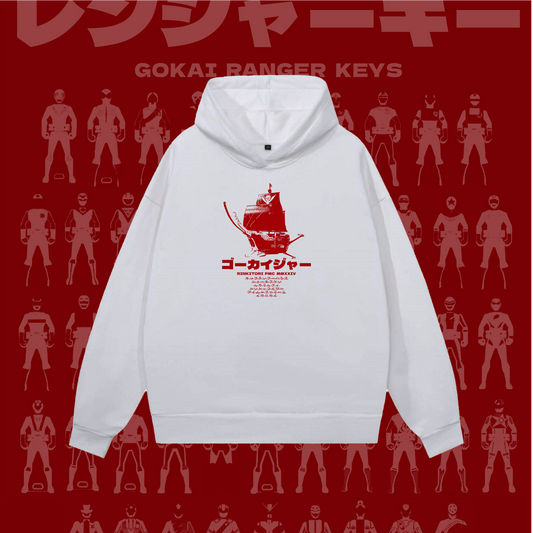 PMC24 | GOKAIGER 「ゴーカイジャー 」HOODIE WHITE Ver.